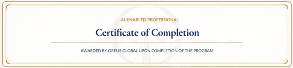 ORELIS GLOBAL Certificate of Completion